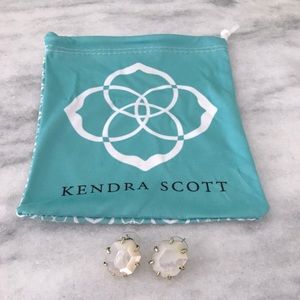 Kendra Scott Morgan Stud Earrings,white pearl gold